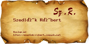Szedlák Róbert névjegykártya