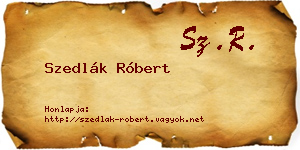 Szedlák Róbert névjegykártya